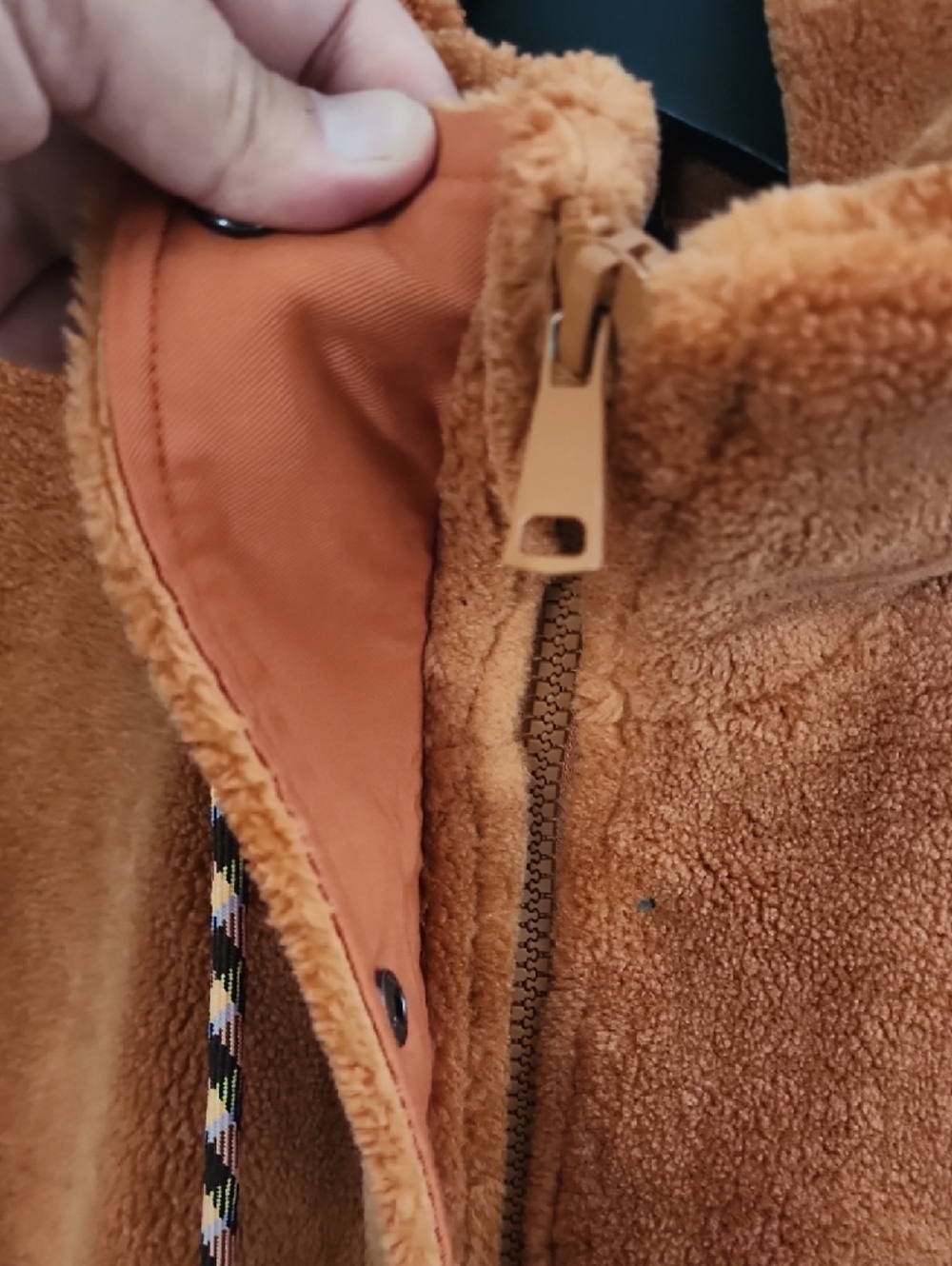 Anthropologie Elodie Sherpa Jacket Medium Tan Teddy Faux Shearling Cozy Cropped - Picture 5 of 12